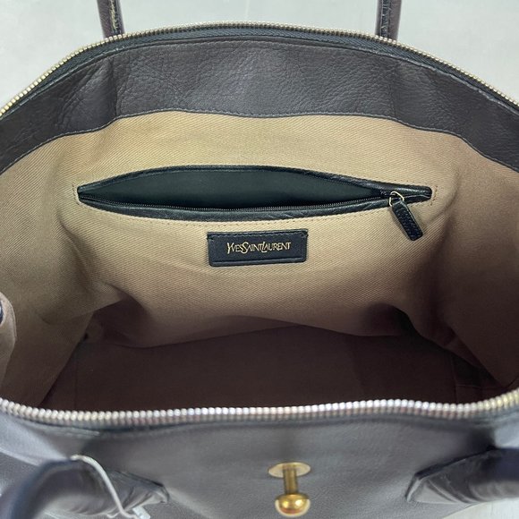 Auc YSL The Muse Two Cabas Mocco Lamb Leather Satchel/Tote $2200 - Picture 14 of 17